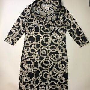 Gretchen Scott Designs Black Grey Dress Small